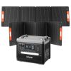 Portable Power Station, 2400W Portable Solar Generator with 2PCS * 200W Foldable Solar Panels