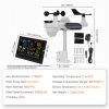 7-in-1 Wireless Weather Station, 7.5 in Color Display, Digital Weather Station Indoor Outdoor, for Temperature Humidity Wind Speed/Direction Rain