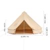 Canvas Bell Tent, 4 Seasons 7 m/22.97 ft Yurt Tent, Canvas Tent for Camping with Stove Jack, Breathable Tent Holds up to 12 People, Camping Outdoor