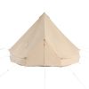 Canvas Bell Tent, 4 Seasons 7 m/22.97 ft Yurt Tent, Canvas Tent for Camping with Stove Jack, Breathable Tent Holds up to 12 People, Camping Outdoor