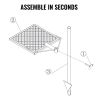 Swivel Campfire Grill, Fire Pit Grill Grate over Fire Pits, Heavy Duty Steel Grill Grates, 360° Adjustable Open Fire Outdoor Equipment, Fire Racks
