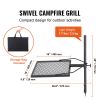 Swivel Campfire Grill, Fire Pit Grill Grate over Fire Pits, Heavy Duty Steel Grill Grates, 360° Adjustable Open Fire Outdoor Equipment, Fire Racks