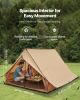Camping Hot Tent, 2 Persons Cabin Tent with Stove Jack & Poles, Waterproof Winter Tents Shelters with Fireproof Ground Mat