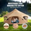 Canvas Tent, 4 Seasons, 16.4 ft Bell Tent, Canvas Tent for Camping with Stove Jack, Breathable Yurt Tent for up to 8 People, Camping Outdoor