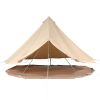 Canvas Bell Tent, 4 Seasons 7 m/22.97 ft Yurt Tent, Canvas Tent for Camping with Stove Jack, Breathable Tent Holds up to 12 People, Camping Outdoor