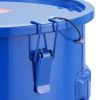 Fryer Grease Bucket, 10 Gal Oil Disposal Caddy Carbon Steel Fryer Oil Bucket with Rust-Proof Coating, Oil Transport Container with Lid, Lock Clip