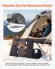 60W Foldable Solar Panel Charger, 16BB N-Type Monocrystalline Solar Panel 24% Efficiency, Lightweight Portable with MC4 Output, Type-C