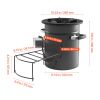 Camping Rocket Stove, Wood Burning Portable Rocket Stove with Carrying Bag for Backpacking, SPCC Steel, Double Door, Burn Twigs
