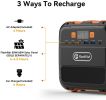 Flashfish 120W Portable Power Station, 98Wh/26400mAh Solar Generator Backup Power Battery Pack With AC/DC/Type-c/USB/Flashlight
