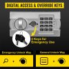 Digital Depository Safe 1.7 Cubic Feet Made of Carbon Steel Electronic Code Lock Depository Safe with Deposit Slot with Two Emergency Keys Deposi