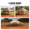 Canvas Tent, 4 Seasons, 16.4 ft Bell Tent, Canvas Tent for Camping with Stove Jack, Breathable Yurt Tent for up to 8 People, Camping Outdoor