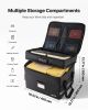 Fireproof Document Box, 1832 Fahrenheit Heat Insulated Fireproof & Waterproof Box with Lock, Portable Two-Layer File Storage Organizer Home Trave