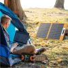 200W Peak Power Station, Flashfish CPAP Battery 166Wh 45000mAh Backup Power Pack  With 60W 18V Portable Solar Panel, FLASHFISH Foldable Solar Cha