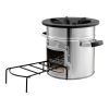 Camping Rocket Stove, Wood Burning Portable Rocket Stove with Carrying Bag for Backpacking, Stainless Steel, Single Door, Burn Wood