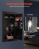 Wall Safe, 3-Tier Hidden Wall Mounted Safe with Password & Key, Q235 Cold-Rolled Steel In-Wall Box with LED Lighting