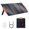 Portable Monocrystalline Solar Panel, Monocrystallin120W Foldable e ETFE Solar Charger, 23% Efficiency Solar Panel with Type C, DC 18V, QC3.0 USB