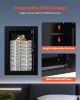 Wall Safe, 3-Tier Hidden Wall Safe with Fingerprint, Password, Key & Turning Knob