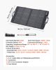 100W Bifacial Solar Panel, 16BB N-Type Foldable Monocrystalline Solar Panel Charger 24% Efficiency, Portable with MC4 Output, USB-A (QC3.0)