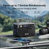 Flashfish 300W Power Station + 60W Solar Panel 230.4Wh LiFePO4 (Peak 600W) Solar generator AC Outlets Portable Power Station,Power Bank