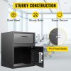 Digital Depository Safe 1.7 Cubic Feet Made of Carbon Steel Electronic Code Lock Depository Safe with Deposit Slot with Two Emergency Keys Deposi