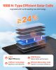 100W Bifacial Solar Panel, 16BB N-Type Foldable Monocrystalline Solar Panel Charger 24% Efficiency, Portable with MC4 Output, USB-A (QC3.0)