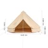 Canvas Bell Tent, 4 Seasons 5 m/16.4 ft Yurt Tent, Canvas Tent for Camping with Stove Jack, Breathable Tent Holds up to 8 People, Camping Outdoor
