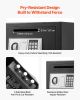 0.6 Cubic Feet Drop Safe, Drop Slot Safe Box with Password and Turn Knob, Heavy Duty Compact Cash Depository Box with a Front Lock Slot for Cash