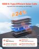 60W Foldable Solar Panel Charger, 16BB N-Type Monocrystalline Solar Panel 24% Efficiency, Lightweight Portable with MC4 Output, Type-C