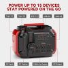 GOFORT Portable Power Station 540Wh/500W(Peak 1000W) 6 x AC 110V Outlets PD 60W Portable Solar Generator CPAP, Emergency Backup Power