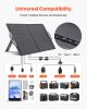 100W Foldable Solar Panel, 24% High-Efficiency Portable Monocrystalline Solar Panel Charger with MC4 Output, USB-A, Type-C & DC Ports