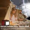 GOFORT Portable Power Station 540Wh/500W(Peak 1000W) 6 x AC 110V Outlets PD 60W Portable Solar Generator CPAP, Emergency Backup Power