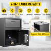 Digital Depository Safe 1.7 Cubic Feet Made of Carbon Steel Electronic Code Lock Depository Safe with Deposit Slot with Two Emergency Keys Deposi