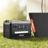 Portable Power Station, 2400W Portable Solar Generator with 200W Foldable Solar Panel