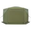 Pop up Gazebo Screen Tent, 12 x 12 ft Large 6-Sided Camping Canopy Tent with Removable Top & Carry Bag, Quick-Set & Bite-Proof, 8-10 Persons