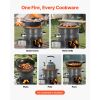 Camping Rocket Stove, Wood Burning Portable Rocket Stove with Carrying Bag for Backpacking, SPCC Steel, Double Door, Burn Twigs