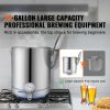 Stainless Steel Kettle, 16 GALLON Brewing Pot, Tri Ply Bottom for Beer, Brew Kettle Pot, Home Brewing Supplies Includes Lid, Handle, Thermometer