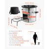 Camping Rocket Stove, Wood Burning Portable Rocket Stove with Carrying Bag for Backpacking, Stainless Steel, Single Door, Burn Wood
