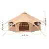 Canvas Tent, 4 Seasons, 16.4 ft Bell Tent, Canvas Tent for Camping with Stove Jack, Breathable Yurt Tent for up to 8 People, Camping Outdoor