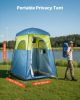 Camping Shower Tent, 1 Room, Portable Privacy Tent Changing Room with Shower Bag, Ground Stakes, Ropes, Carry Bag, and Support Poles