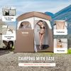 Camping Shower Tent, 83" x 42" x 83" 2 Rooms Oversize Outdoor Portable Shelter, Privacy Tent with Detachable Top, Pockets