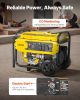 Portable Generator, 9625W Peak Watt Home Generator, Backup Generators for Home with Foldable Handle, Electric Start, Gas Powered, CO Sensor