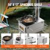 Wood Stove, 80 inch, Stainless Steel Camping Tent Stove, Portable Wood Burning Stove with Chimney Pipes & Gloves, 700in³Firebox Hot Tent Stove for Ou