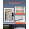 0.83 sq.ft Wall Safe, 3-Tier Hidden Wall Safe with Password, Key & Turning Knob