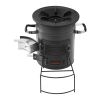 Camping Rocket Stove, Wood Burning Portable Rocket Stove with Carrying Bag for Backpacking, SPCC Steel, Double Door, Burn Twigs