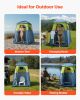 Camping Shower Tent, 1 Room, Portable Privacy Tent Changing Room with Shower Bag, Ground Stakes, Ropes, Carry Bag, and Support Poles