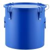 Fryer Grease Bucket, 8 Gal Oil Disposal Caddy Carbon Steel Fryer Oil Bucket with Rust-Proof Coating, Oil Transport Container with Lid, Lock Clips