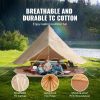 Canvas Bell Tent, 4 Seasons 7 m/22.97 ft Yurt Tent, Canvas Tent for Camping with Stove Jack, Breathable Tent Holds up to 12 People, Camping Outdoor