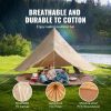 Canvas Bell Tent, 4 Seasons 5 m/16.4 ft Yurt Tent, Canvas Tent for Camping with Stove Jack, Breathable Tent Holds up to 8 People, Camping Outdoor