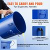 Fryer Grease Bucket, 8 Gal Oil Disposal Caddy Carbon Steel Fryer Oil Bucket with Rust-Proof Coating, Oil Transport Container with Lid, Lock Clips