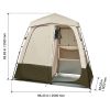 Camping Shower Tent, 2-Room Foldable Privacy Tent Changing Room with Ground Stakes, Ropes, Carry Bag, and Crossbar